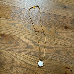 Electric Picks, gold and mother of pearl shell necklace